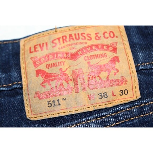 Levi's Men's 511 Slim Straight Jeans - Dark Wash - 36 x 30 - $70 - Picture 4 of 9